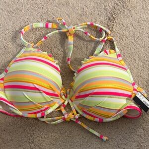 Victoria's Secret Multicolor Striped Bikini Top
